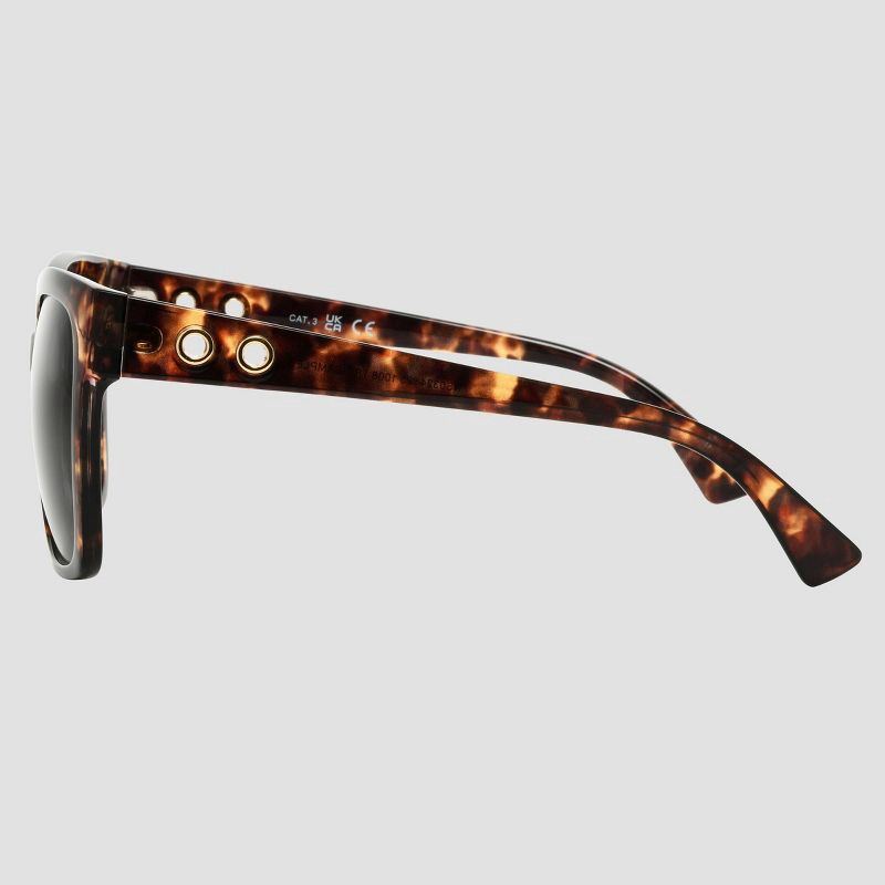 slide 4 of 4, Women's Shiny Plastic Square Sunglasses - Universal Thread™ Tortoise Brown: Scratch-Resistant, UV Protection, 1 ct