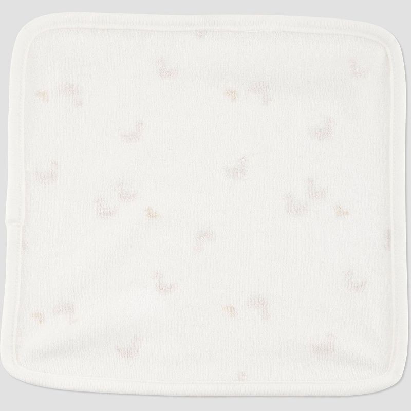 slide 3 of 4, Carter's Just One You®️ Baby Duck Washcloth - Gray: Cotton Terry Animal Print 9"x9", 1 ct