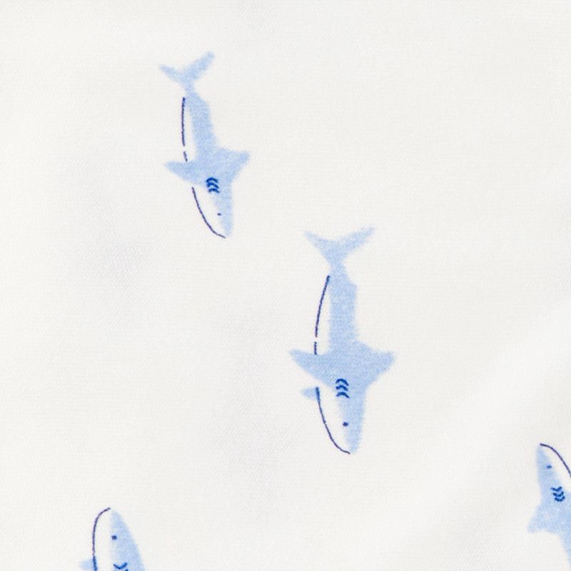 slide 2 of 4, Carter's Just One You®️ Baby 2pk Shark Towel - Blue: Cotton Polyester Hooded Towels, Animal Theme, 29"x29", 2 ct