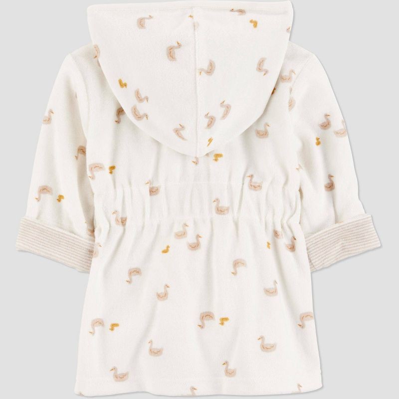 slide 3 of 4, Carter's Just One You®️ Baby Duck Robe - Gray: Midweight Cotton Polyester Bath Wrap, Animal Pattern, 1 ct