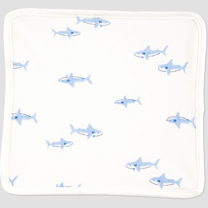 slide 2 of 4, Carter's Just One You®️ Baby Shark Washcloth - Blue: Cotton Polyester Terry, Animal Prints, 9x9, 1 ct