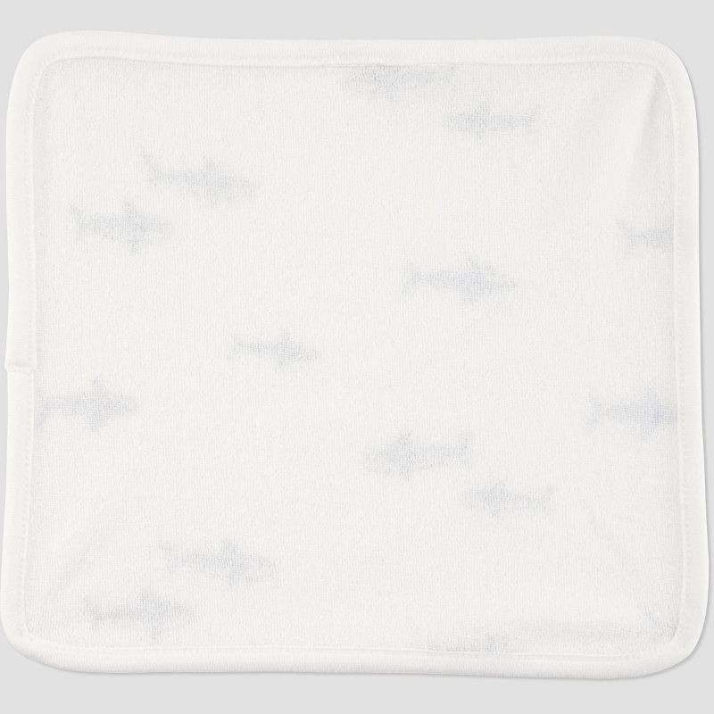 slide 3 of 4, Carter's Just One You®️ Baby Shark Washcloth - Blue: Cotton Polyester Terry, Animal Prints, 9x9, 1 ct