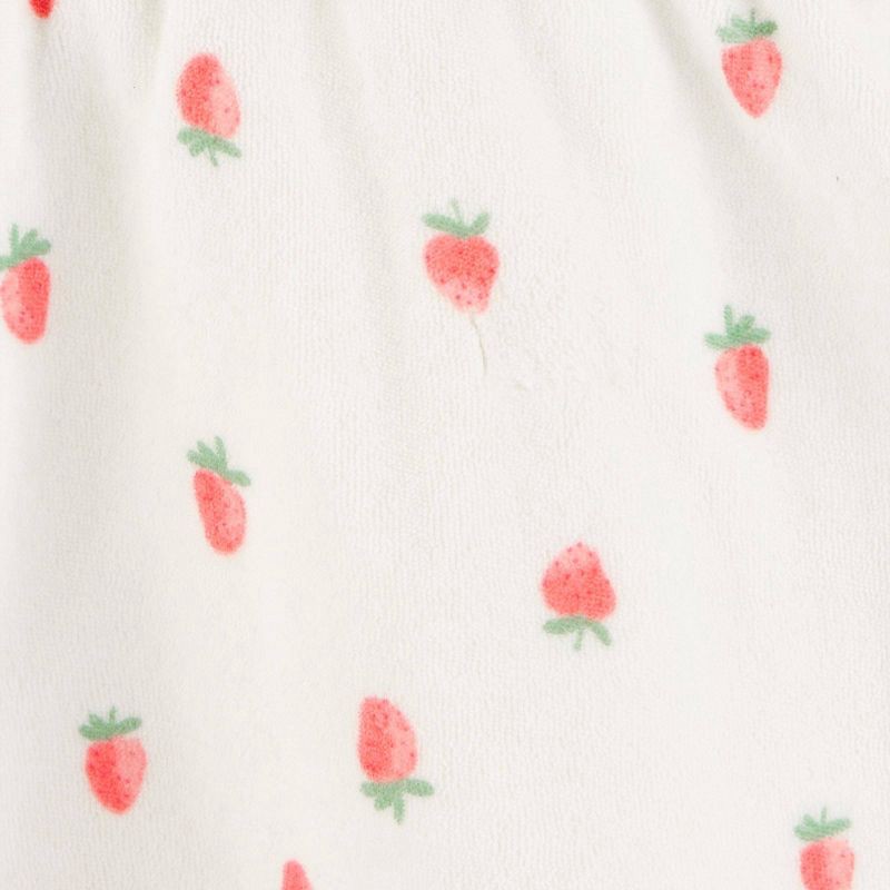 slide 2 of 4, Carter's Just One You®️ Baby Strawberry Robe - Pink: Midweight Terry Bath Wrap, Cotton-Polyester Blend, Machine Washable, 1 ct
