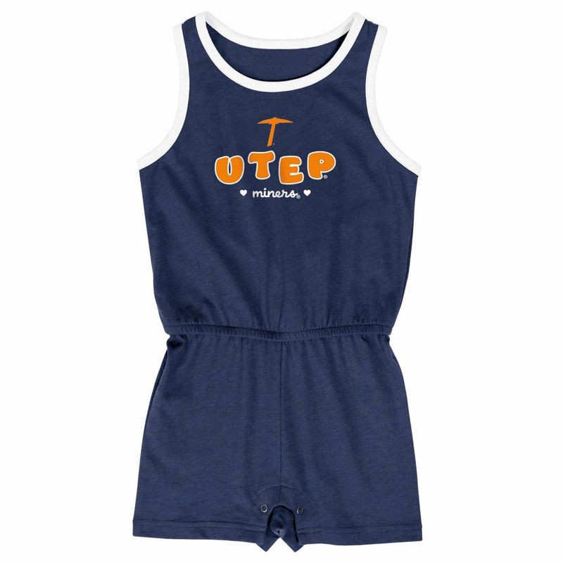slide 1 of 3, NCAA UTEP Miners Toddler Girls' Jumper - 2T: Cotton-Polyester, Sleeveless, Pullover, 1 ct