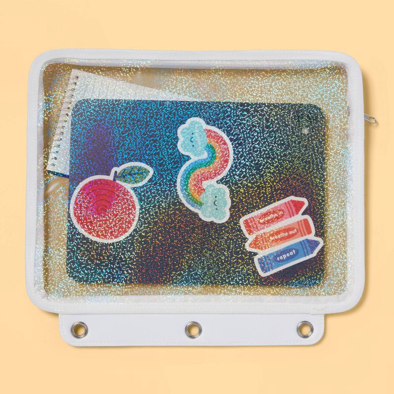 slide 2 of 3, 3 Ring Tablet Zip Pouch Iridescent - up&up™, 1 ct