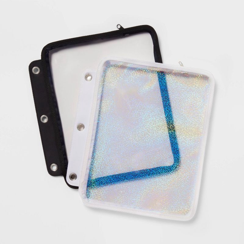 slide 3 of 3, 3 Ring Tablet Zip Pouch Iridescent - up&up™, 1 ct