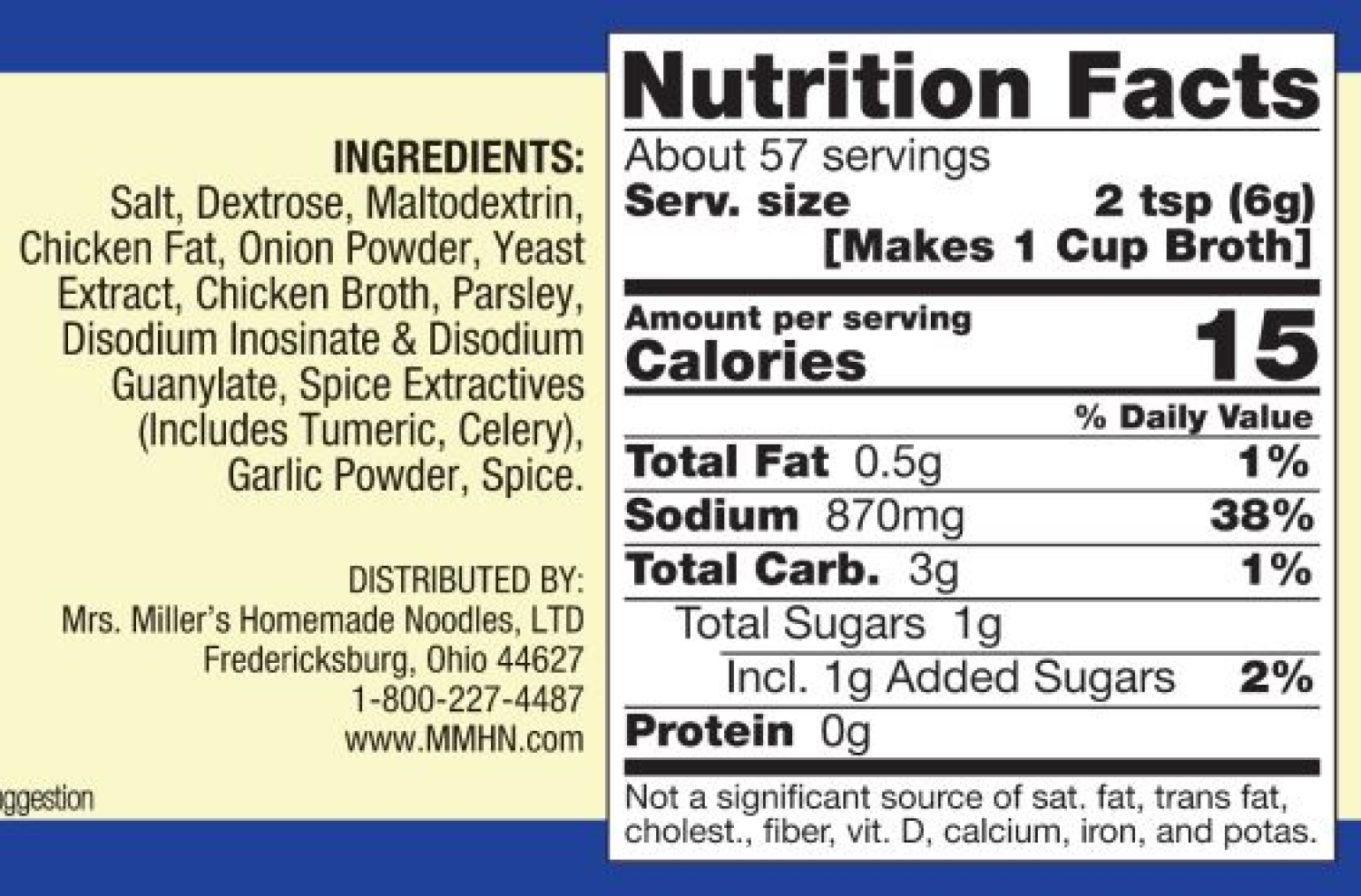 slide 3 of 3, Mrs. Miller's Chicken Flavored Soup Base, 12 oz