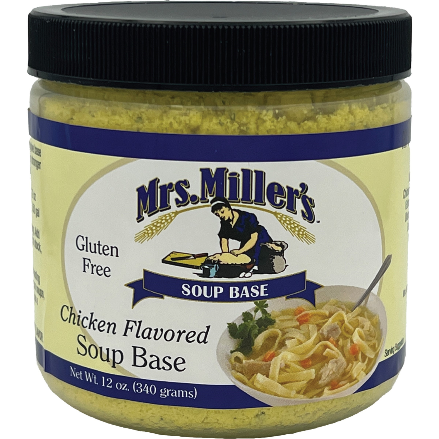slide 1 of 3, Mrs. Miller's Chicken Flavored Soup Base, 12 oz