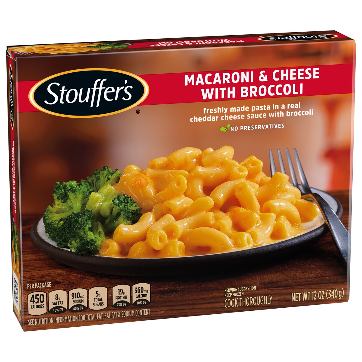 slide 2 of 9, Stouffer's Macaroni and Cheese with Broccoli Frozen Meal, 12 oz