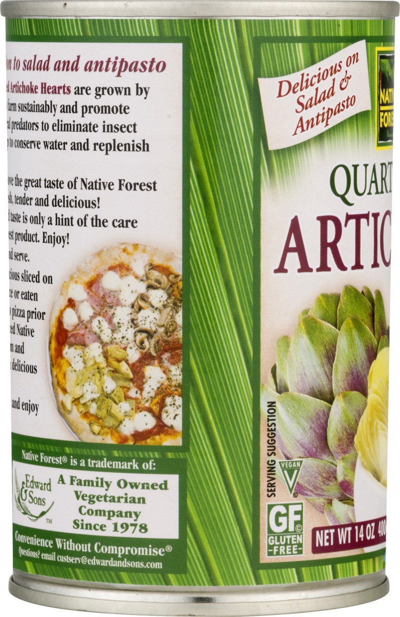 slide 8 of 9, Native Forest Natural Artichoke Quarters, 14.9 oz
