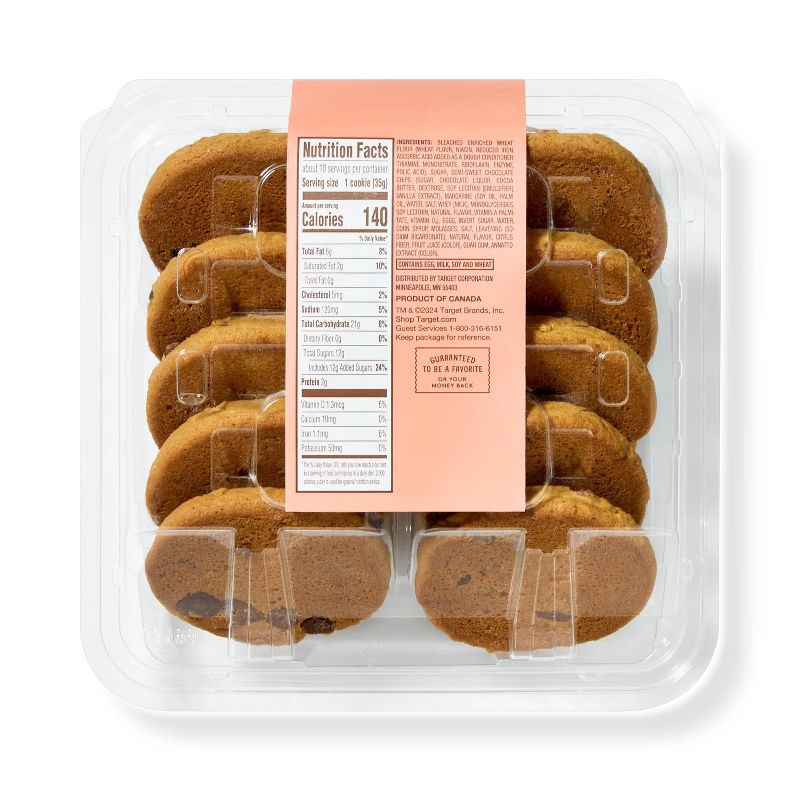 slide 2 of 4, Chocolate Chip Cookies - 12.5oz/10ct - Favorite Day™, 12.5 oz, 10 ct