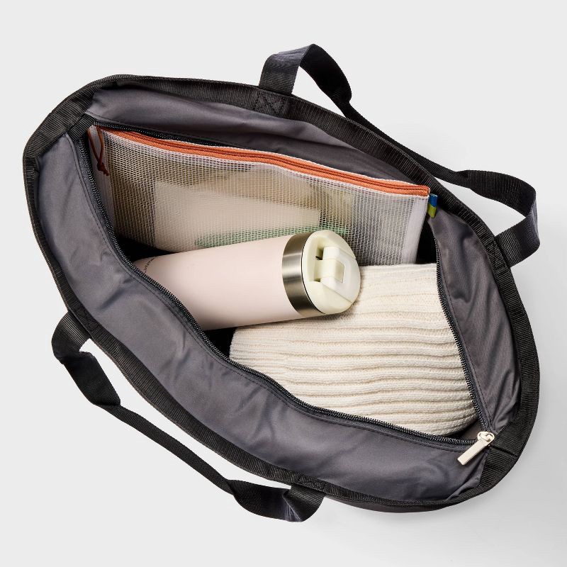 slide 3 of 6, Daypack Packing Tote Bag - Open Story™ Gray: Softside, Twill Construction, 1 ct