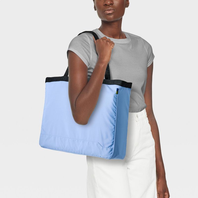slide 2 of 6, Daypack Packing Tote Bag - Open Story™ Blue: Travel Softside Twill Handbag, 1 ct