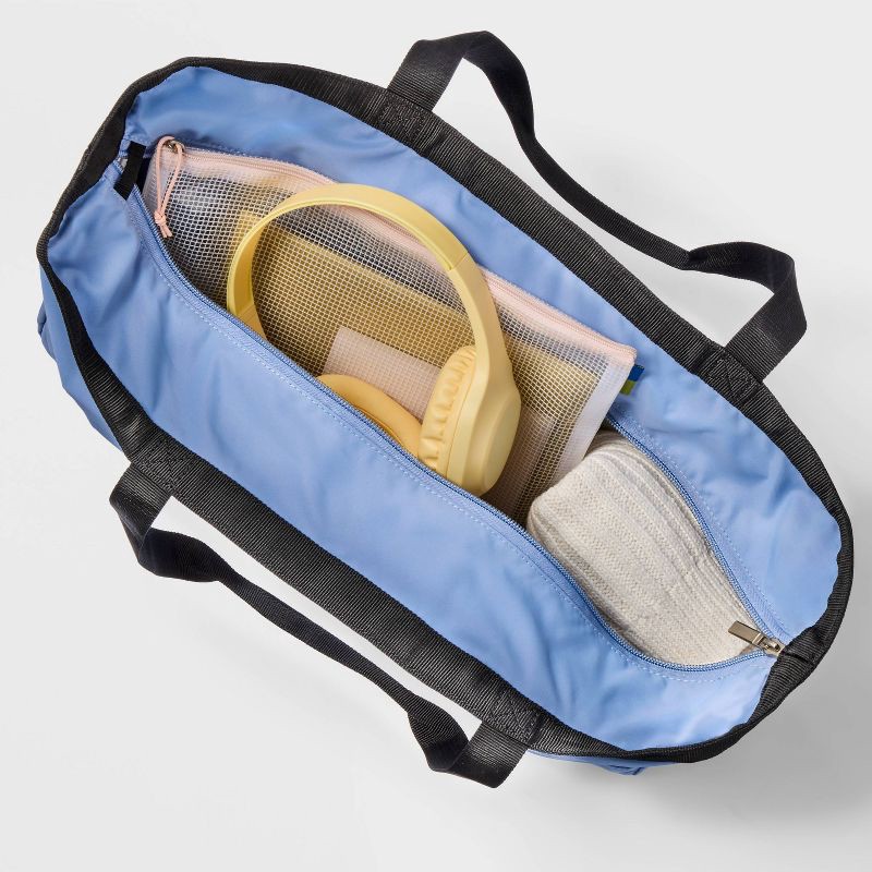 slide 3 of 6, Daypack Packing Tote Bag - Open Story™ Blue: Travel Softside Twill Handbag, 1 ct