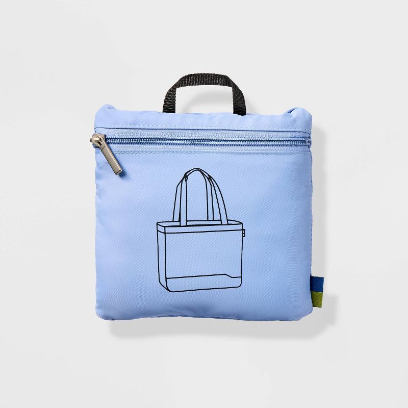 slide 4 of 6, Daypack Packing Tote Bag - Open Story™ Blue: Travel Softside Twill Handbag, 1 ct