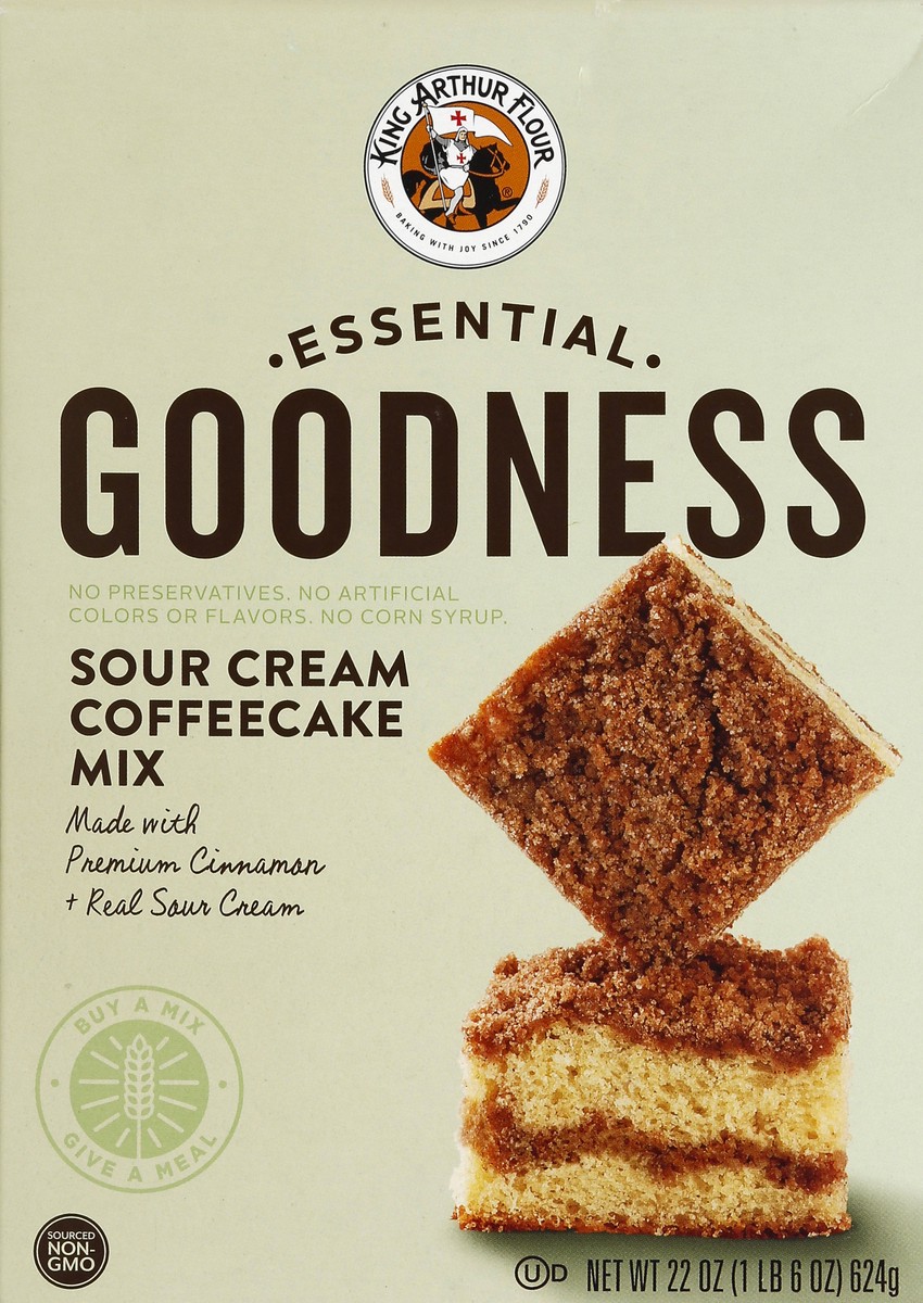 slide 3 of 4, King Arthur Essential Goodness Sour Cream Coffeecake Mix, 22 oz