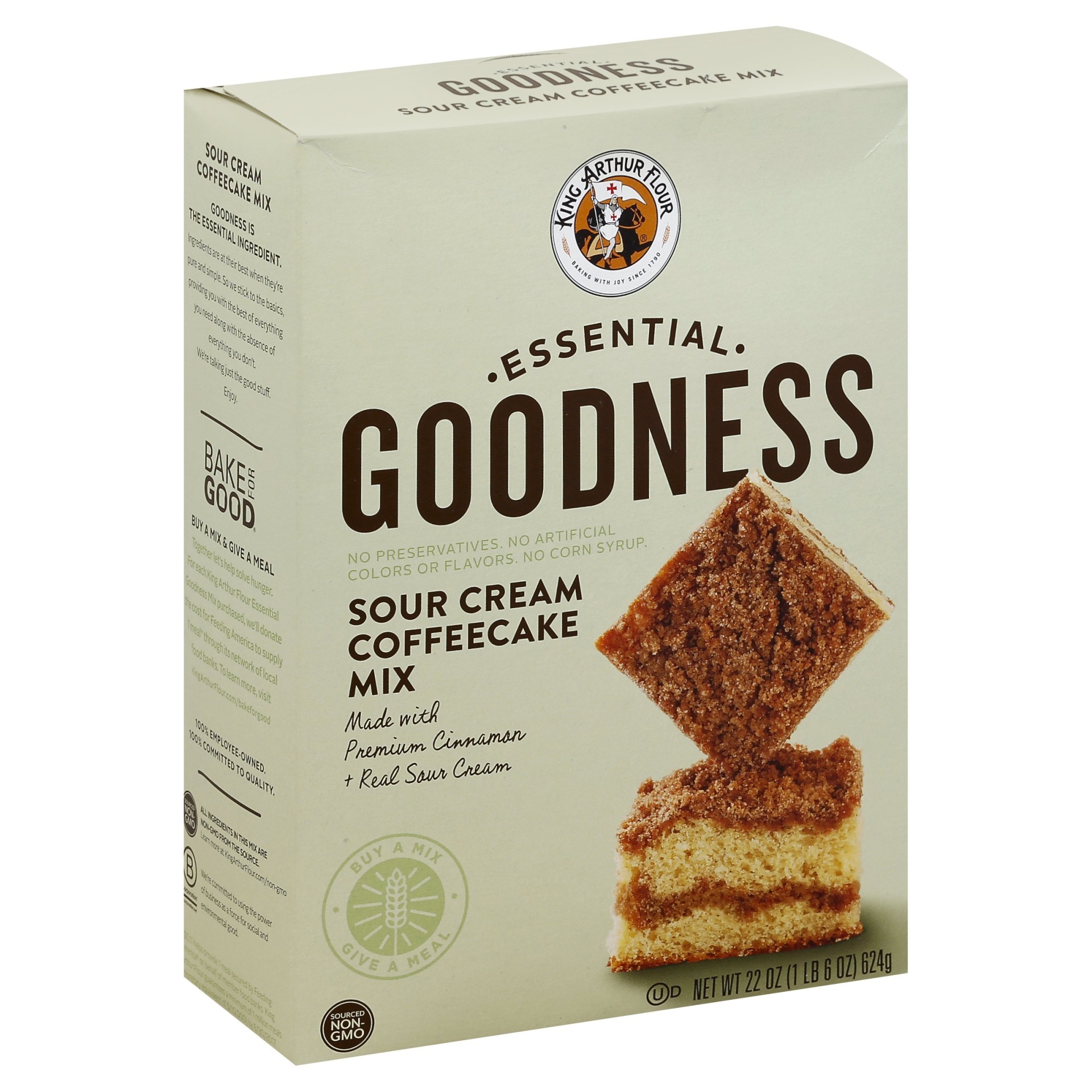 slide 1 of 4, King Arthur Essential Goodness Sour Cream Coffeecake Mix, 22 oz