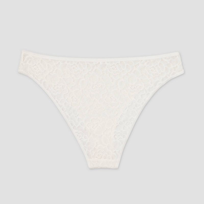 slide 7 of 7, Women's Rose Lace Cheeky Underwear - Auden™ White XL: Mid Rise, Pull-On, Cotton Gusset, Lightweight, Machine Washable, 1 ct