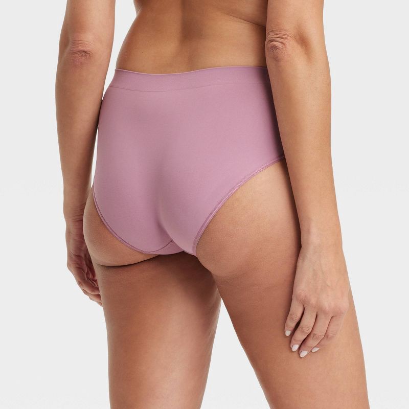 slide 2 of 5, Women's Seamless Hipster Underwear - Auden™ Mauve XS: Lightweight Knit, Mid Rise, Pull-On Style, 1 ct