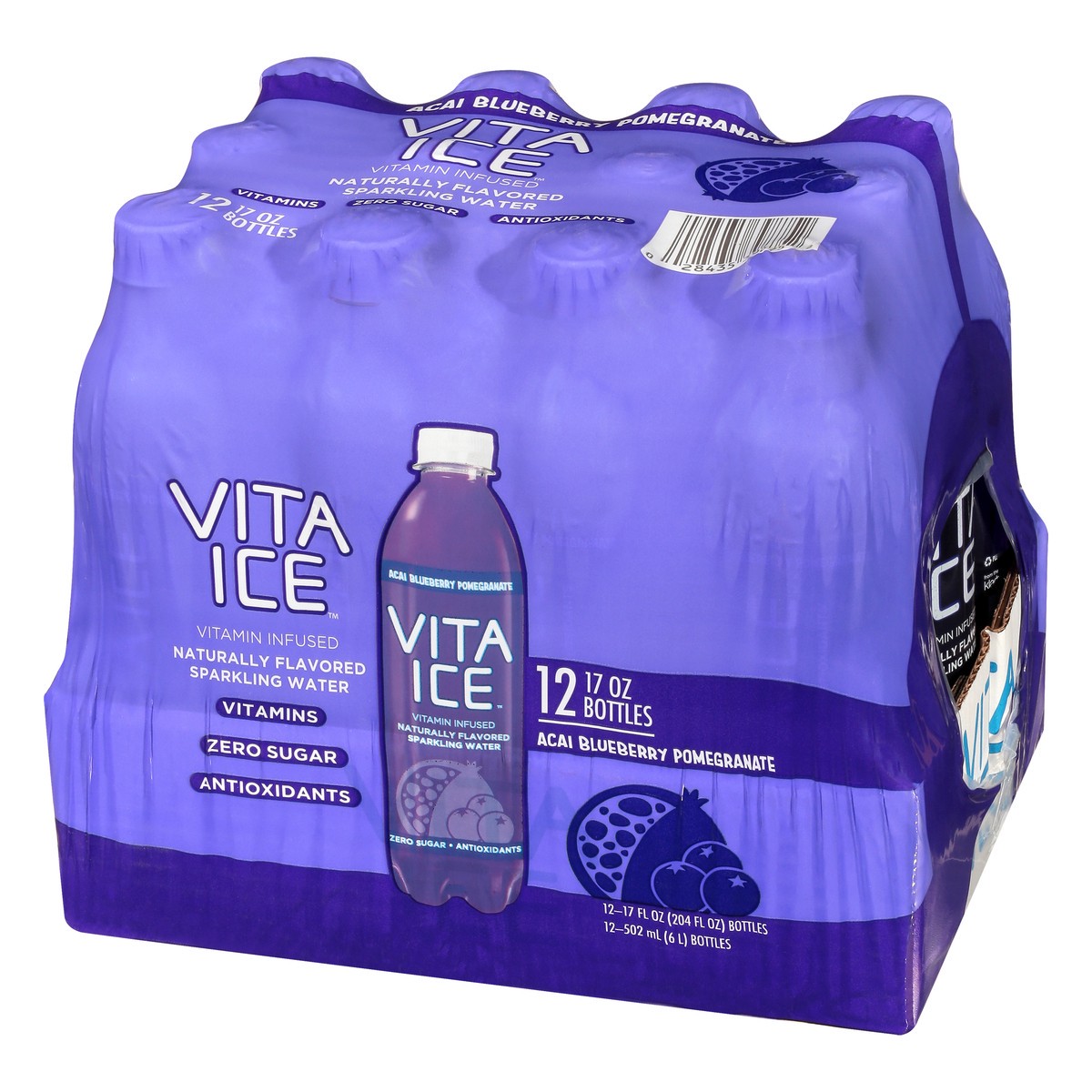 slide 2 of 13, Vita Ice 12 Pack Acai Blueberry Pomegranate Sparkling Water 12 ea - 12 ct, 12 ct