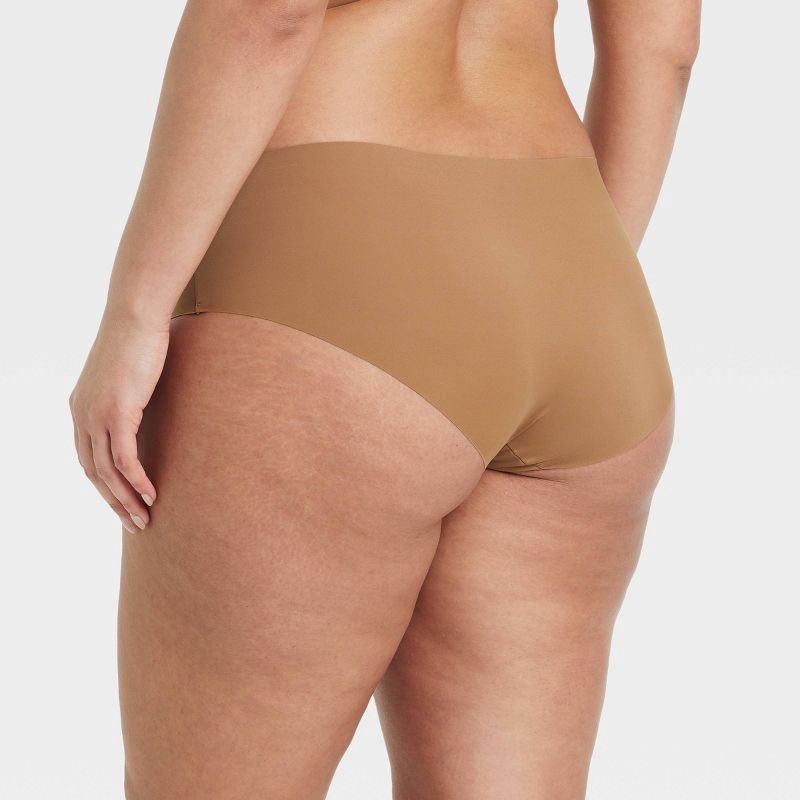 slide 5 of 5, Women's Invisible Edge Laser Cut Hipster Underwear - Auden™ Caramel M: Seamless, Low Rise, Lightweight Knit Fabric, 1 ct