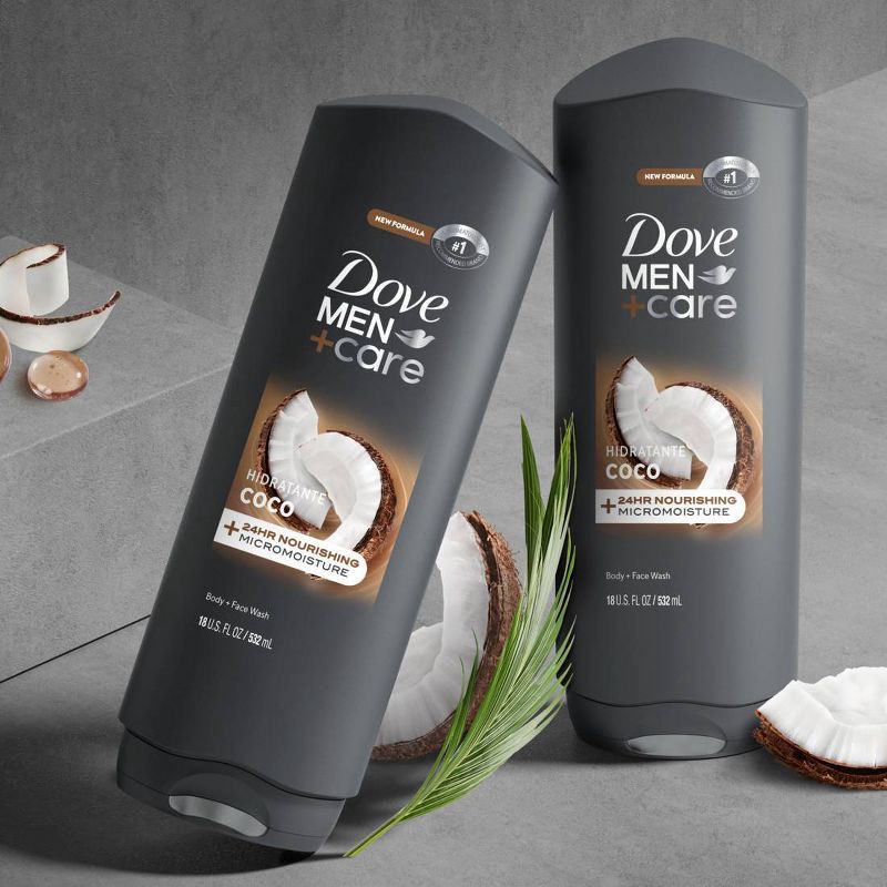 slide 6 of 6, Dove Men+Care Coconut and Citrus Body Wash & Face Wash - Coco + Cítricos - 18 fl oz, 18 fl oz