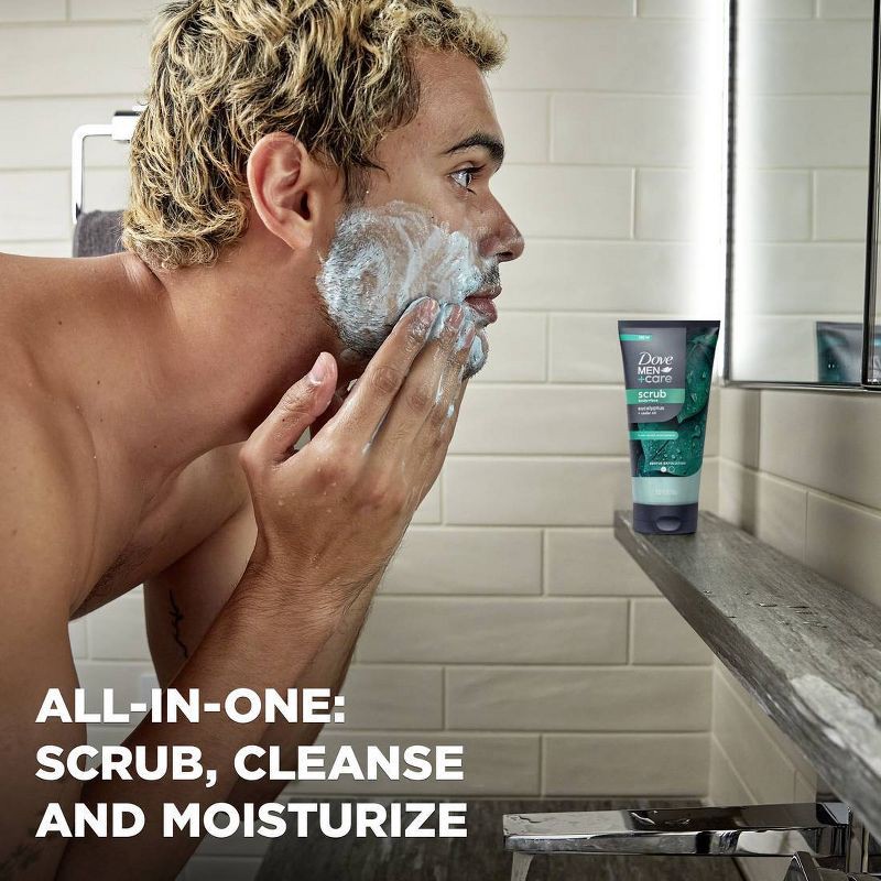 slide 5 of 11, Dove Men+Care Body & Face Scrub with Plant-Based Moisturizers - Eucalyptus & Cedar Oil - 9oz, 9 oz