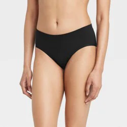 Women's Absorbent Seamless Hipster Period Underwear - Auden™ Black XL: Midweight Knit, 4-Way Stretch, Pull-On