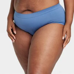 Women's Absorbent Seamless Hipster Period Underwear - Auden™ Dark Blue XXL: Midweight Knit, 4-Way Stretch, Pull-On Style