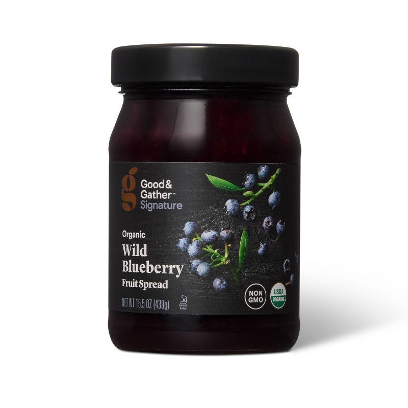slide 1 of 5, Signature Organic Wild Blueberry Fruit Spread - 15.5oz - Good & Gather™, 15.5 oz