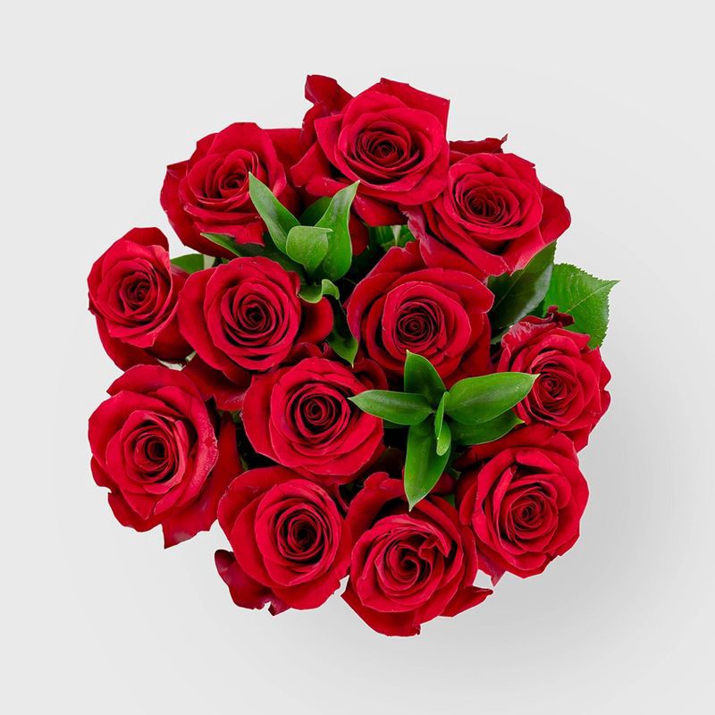 slide 1 of 4, Dozen Fresh Cut Vibrant Red Roses Flower Bunch - Good Little Garden™, 1 ct