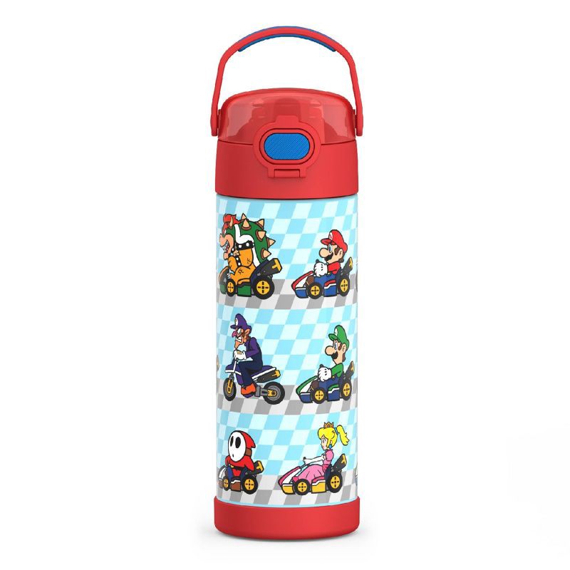 slide 2 of 12, Thermos 16oz Stainless Steel FUNtainer Water Bottle with Bail Handle - Mario Kart, 16 oz