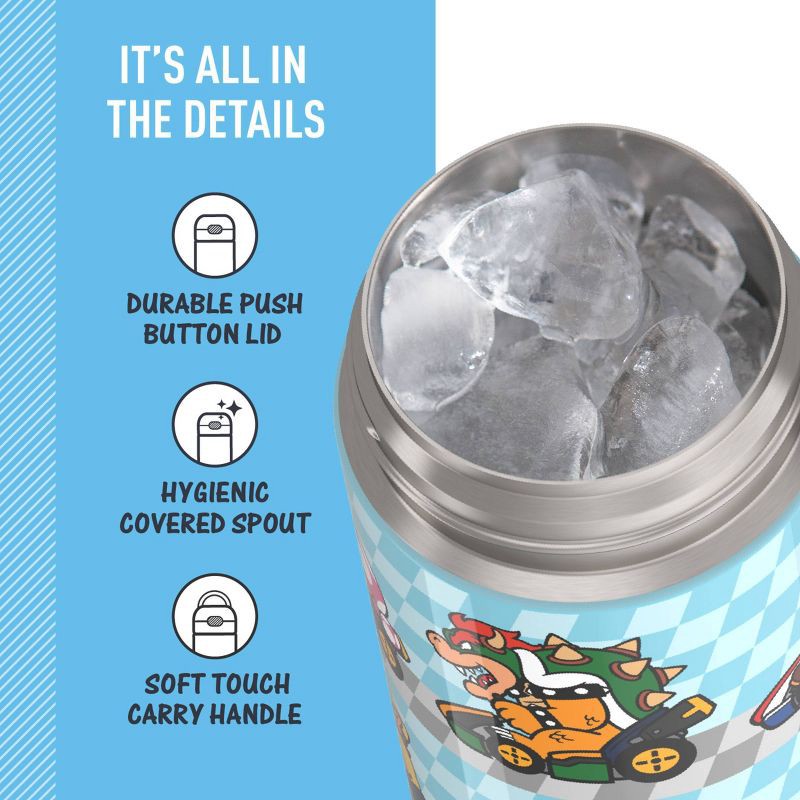 slide 8 of 12, Thermos 16oz Stainless Steel FUNtainer Water Bottle with Bail Handle - Mario Kart, 16 oz