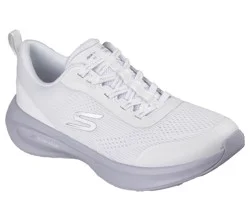 Skechers Women's Plush Foam Casuals, White/lavendar, Size 9