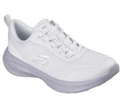 Skechers Women's Plush Foam Casuals, White/lavendar, Size 9