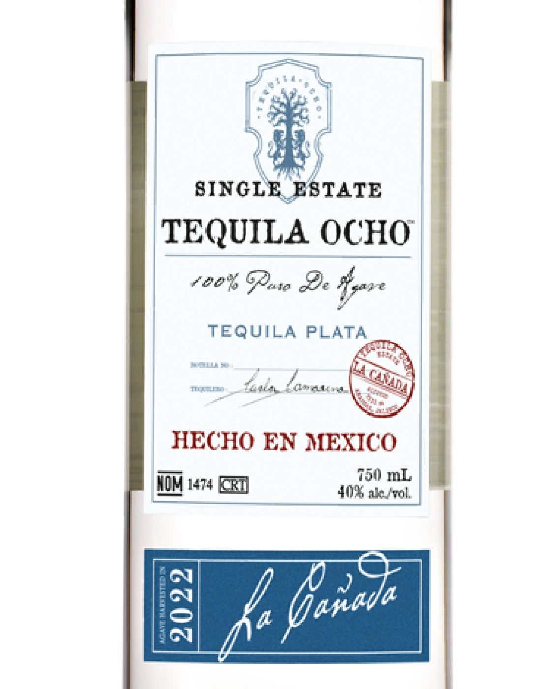 slide 3 of 3, Tequila Ocho Plata, 750 ml