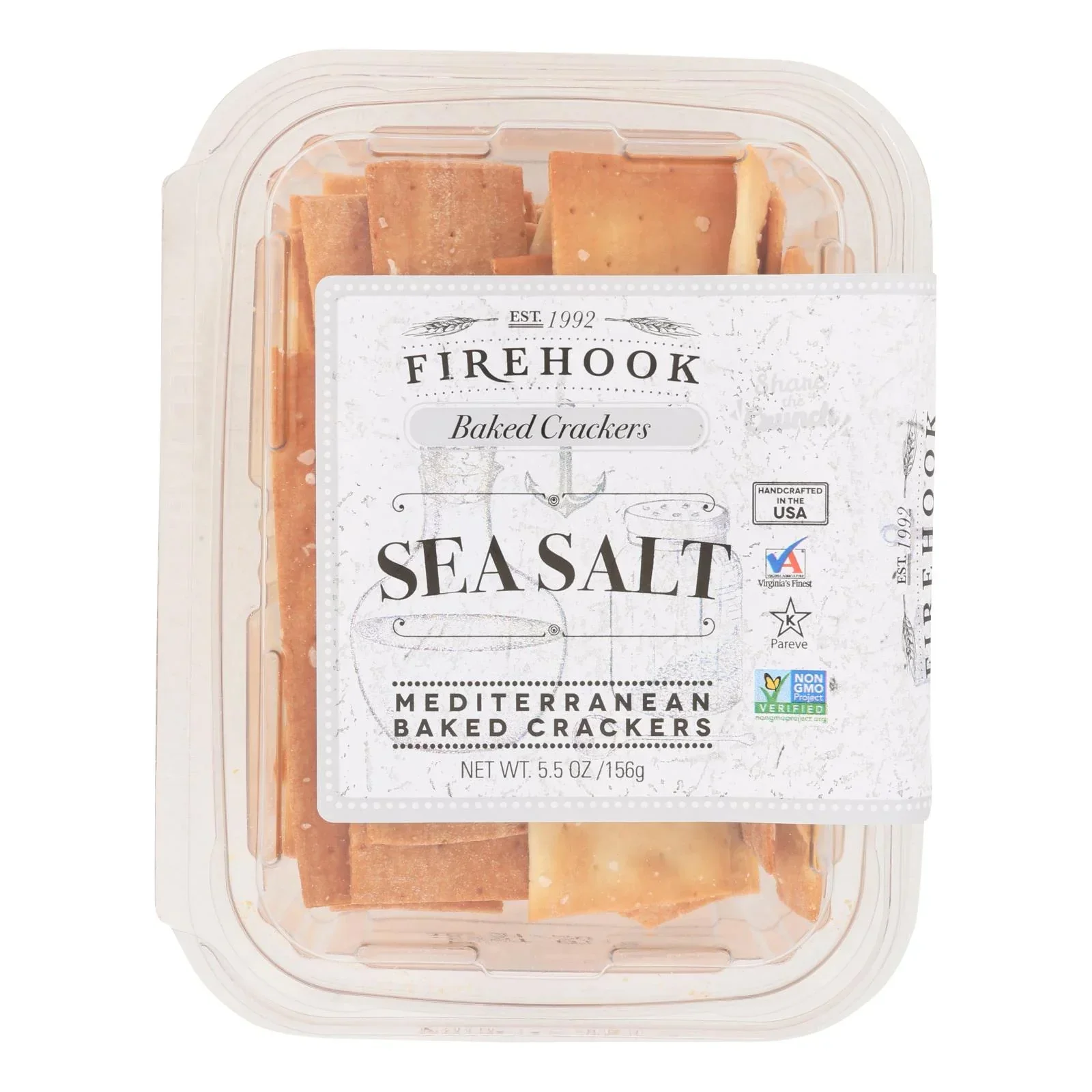 slide 1 of 1, Firehook Organic Sea Salt Mediterraean Baked Crackers, 5.5 oz