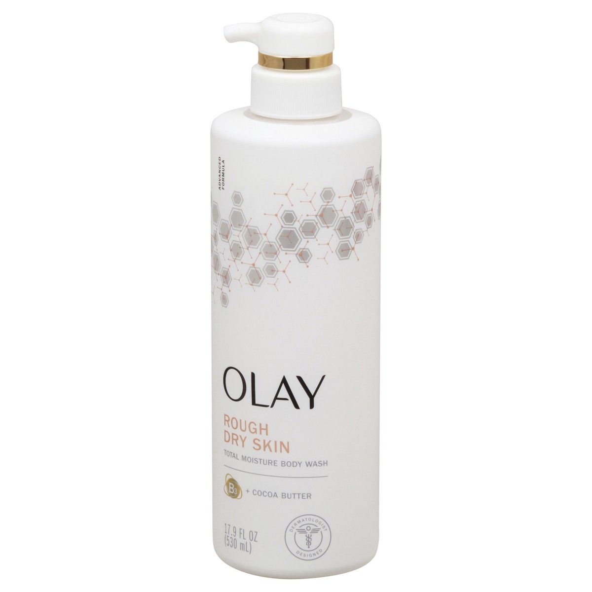 slide 10 of 13, Olay Rough Dry Skin Total Moisture B3 + Cocoa Butter Body Wash 17.9 fl oz, 17.9 fl oz