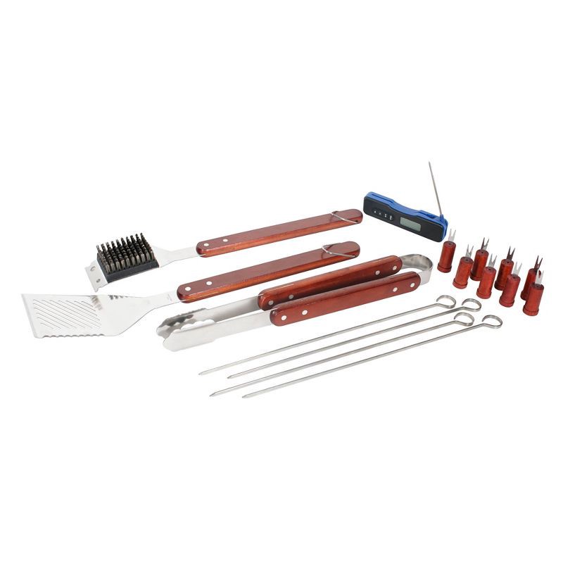 slide 3 of 5, 17pc BBQ Stainless Steel Grill Spatula Set Black - Room Essentials™, 17 ct