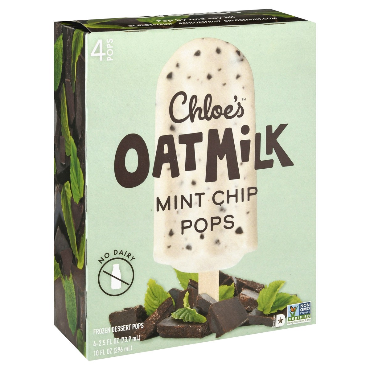 slide 10 of 10, Chloe's Oatmilk Mint Chip Frozen Dessert Pops, 4 ct; 2.5 fl oz