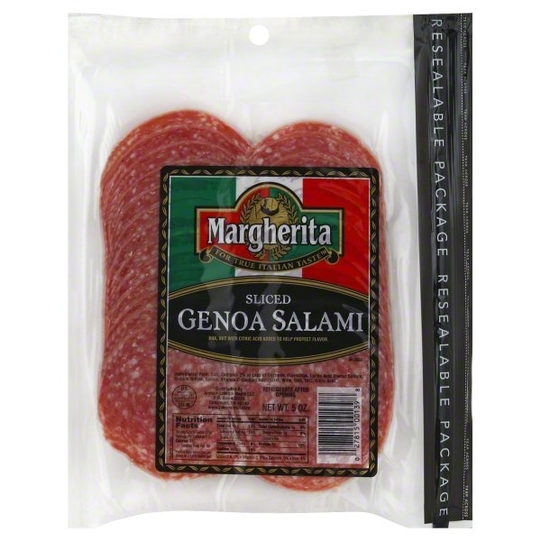 slide 1 of 7, Margherita Sliced Genoa Salami, 5 oz