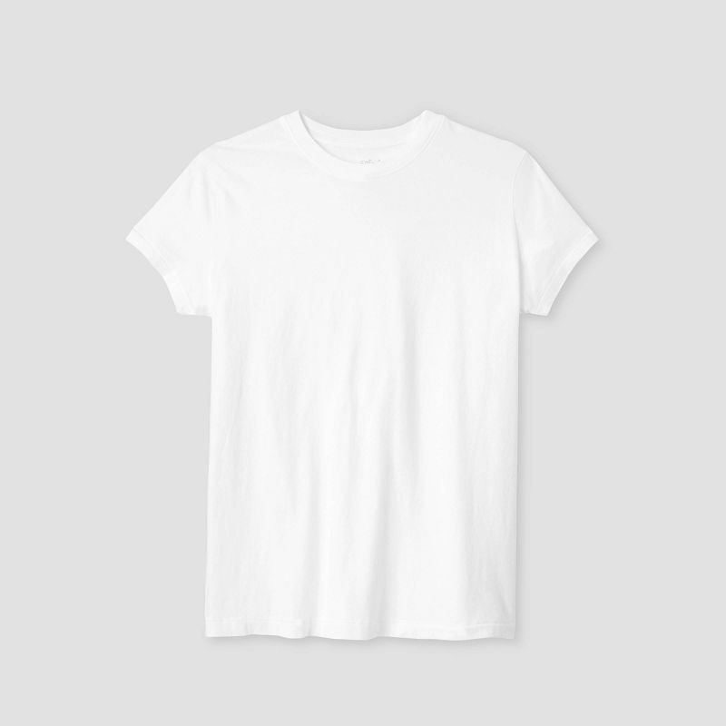 slide 4 of 4, Women's Short Sleeve Crewneck T-Shirt - Universal Thread™ White XL: 100% Cotton, Relaxed Fit, Crew Neck, Jersey Fabric, Machine Washable, 1 ct
