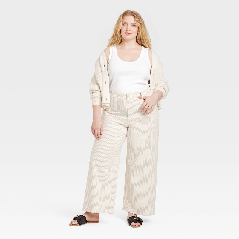 slide 3 of 3, Women's Slim Fit Tank Top - Universal Thread™ White XXL: Heavyweight Cotton Blend, Fitted Scoopneck, Sleeveless Pullover, At Hip Length, 1 ct