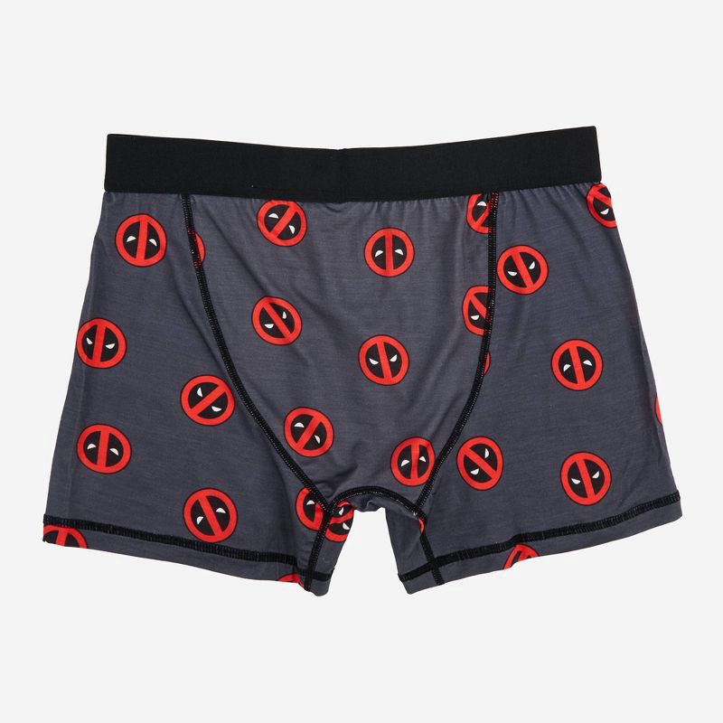 slide 3 of 3, Men's Deadpool Boxer Briefs - Gray L, 1 ct