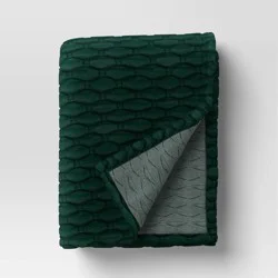 Triple Knit Throw Blanket Heather Green - Room Essentials™