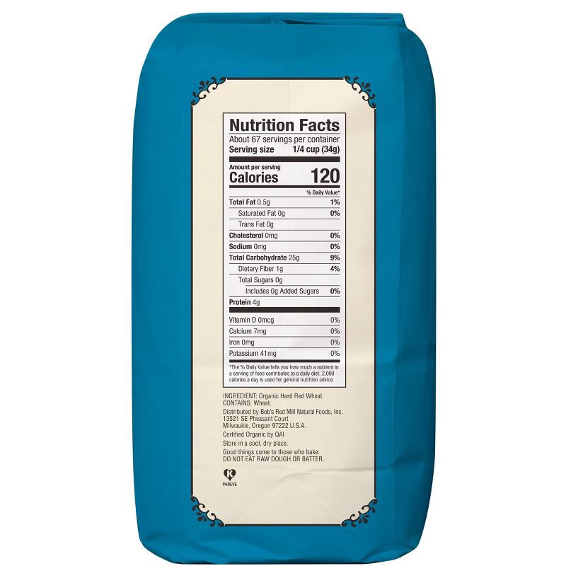 slide 3 of 6, Bob's Red Mill Organic Unbleached White All Purpose Baking Flour - 5lbs, 5 lb