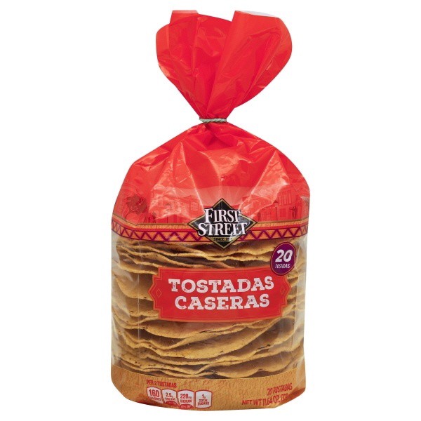 slide 1 of 1, First Street Tostadas, 20 ct