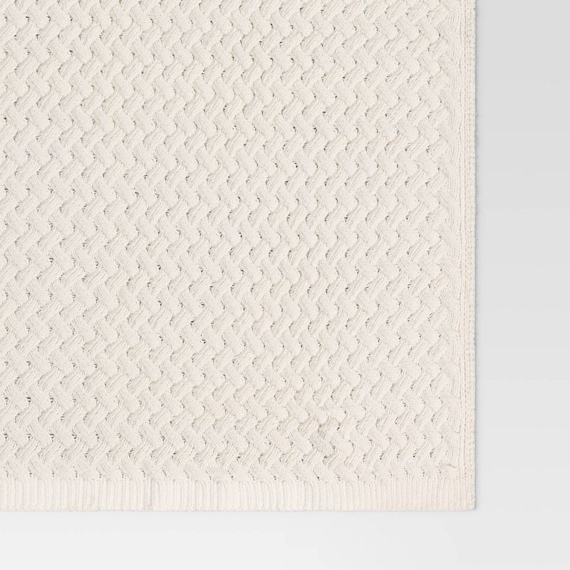 slide 4 of 5, Chunky Chenille Throw Ivory - Threshold™, 1 ct