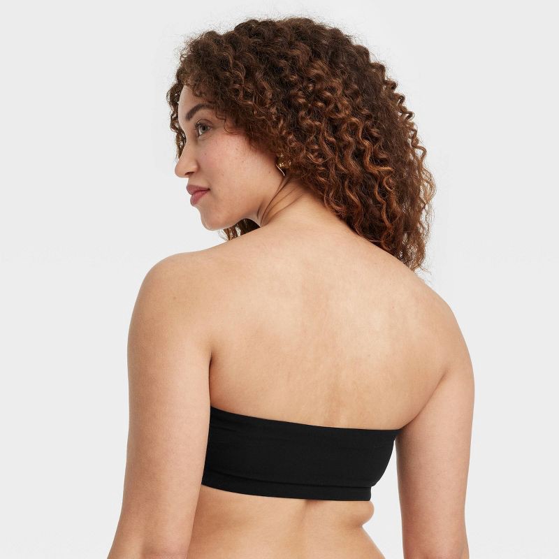 slide 2 of 5, Women's Luxe Stretch Unlined Bandeau Bra - Auden™ Black S: Mesh Liner, Tagless, Double-Layered, Pull-On, 1 ct