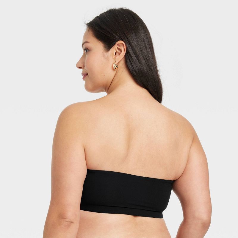 slide 5 of 5, Women's Luxe Stretch Unlined Bandeau Bra - Auden™ Black S: Mesh Liner, Tagless, Double-Layered, Pull-On, 1 ct